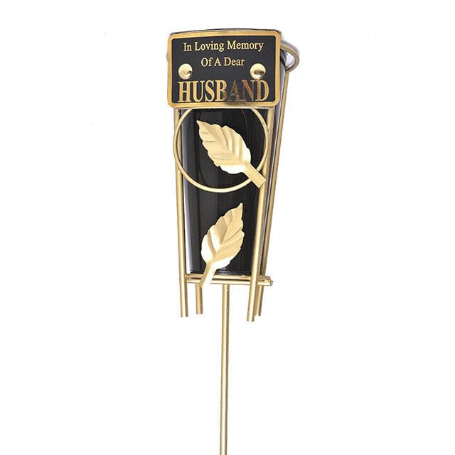 Direct Florist Supplies - In Loving Memory Memorial Metal Spike - Grave Pot Flower Vase Tribute Crematorium Loved One Relative Graveside (Husband)