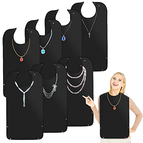 SUJUDE Adult Bibs for Eating Women Washable - 7 packs Senior Elegant Bib for Elderly with Crumb Catcher Reusable Clothing Protector Baberos Para Adultos Feeding for Seniors Citizens Dining Adjustable Snap Closure 33