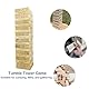 Jac & Mok Jumbo Tumble Tower-Wackelturm-Turm Spiel 60 Stück Kiefernholz Toppling Blocks Spielzeug mit Tragetasche