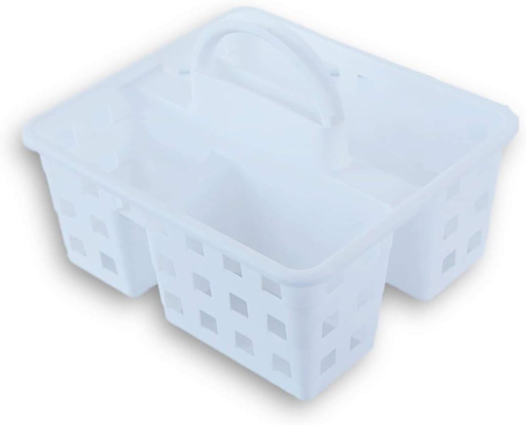 Plastic Caddies with Handle Shower Caddy Basket Cleaning Utility Carry