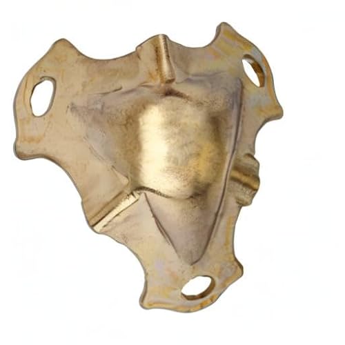Brass Plated Small Trunk Corner Protector | Furniture Corner Guard Hardware for Small Steamer Trunk, Jewelry Box, Desk, Chest & Others | CK2-SB (4)