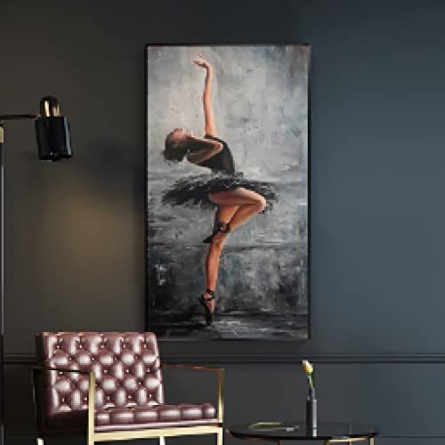 Portrait Belle Ballerine peinture sur toile pour vibrer d'art
