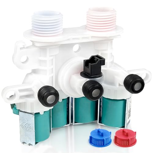 Upgraded W11165546 W11096267 Washer Water Inlet Valve for Maytag Whirlpool Washer Water Inlet Valve Washing Machine Parts Replaces W10758828 W10599423 W11165546VP 33090105 AP6284346 PS12348013