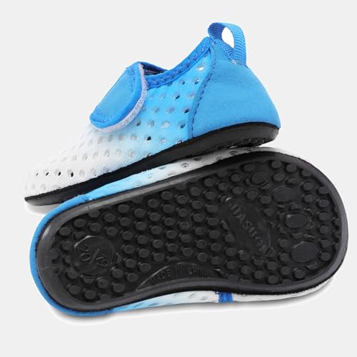 L-RUN Toddler Barefoot Shoes Infant Water Shoes Baby Skin Aqua Socks for Beach Pool White 18-24 Months=EU21-22 - Thumbnail 6