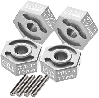 GPM for Losi 1/8 LMT 4WD Solid Axle Monster Truck Upgrade Parts Aluminium 7075-T6 Hex Adapter (17mmx8mm) - Silver