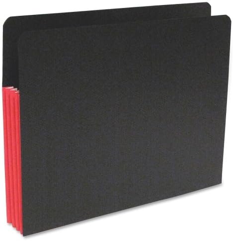 Fusion Expanding Clutch Pocket - Letter - 8.50 Width x 11 Length Sheet Size - 3.50 Expansion - 23 Pockets - 23 pt. - Red, Black - 25 / Box