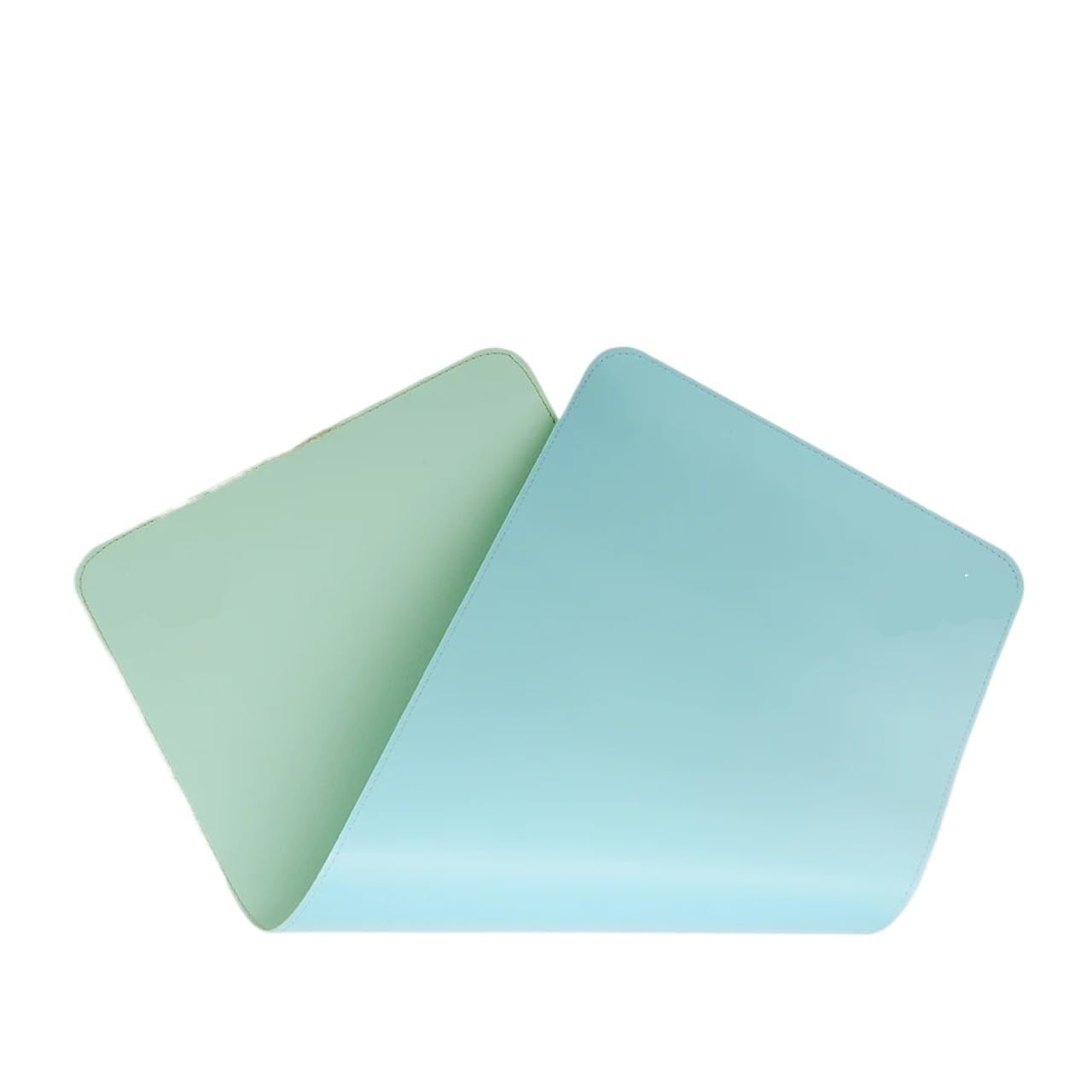 Double-Side PU Mouse Pad Leather Desk Pad Anti-Slip Mousepad Waterproof Natural Rubber Gamer Desk Mat for Desktop PC Computer Laptop (Color : LightGreen-Lakeblue, Size : 120 X 60 CM)