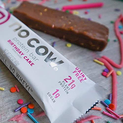 No Cow Barras de Proteína Veganas Sabor Birthday Cake 4 Pack miniatura 5