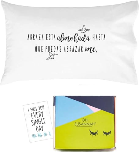 Oh, Susannah Abraza esta Almohada Hasta Que Puedas Abrazarme (1, 20x30, Spanish Pillowcase)