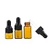 Amber Glass Dropper Bottles - 30 Pcs Mini 1ml, 2ml, 3ml Essential Oils Dropper, Refillable Perfume & Cosmetics Vial Container