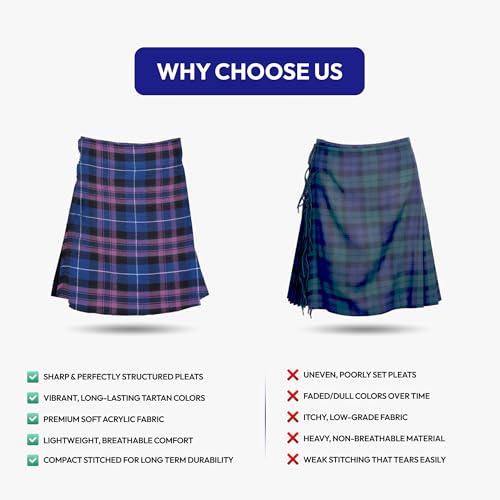 Image of Authentic Scottish Men's Tartan Kilts - Highland Light Weight Value Kilt | Embrace Your Heritage with Comfort