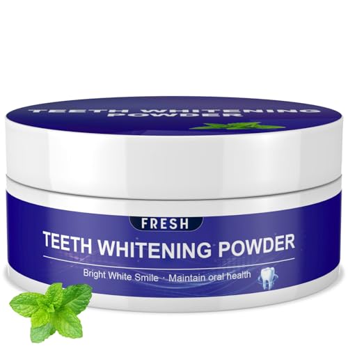 SarCop Teeth Whitening Powder - Enamel-Safe & Sensitivity-Free Natural Tooth Whitener for Coffee, Wine, Smoking Tea – Brighten Your Day, 1.7 oz G1