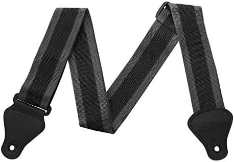 TIGER STP2-GY Nylon Guitar Strap for Acoustic, Classical, Electric and Bass Guitars Grey
