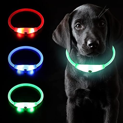 Coolzon Collar Luminoso 3 Colores cambiables, Collar Luz Recargable, Longitud Ajustable Collares para Gatos y Perros Pequeño Mediano Grande Impermeable Collares LED Marca: Coolzon | Ya disponible en tu tienda friki favorita! En mundofriki.es!