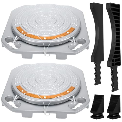 OKSTENCK Wheel lignment 360° Rotatable Turntable, Wheel Alignment and Balancing Tool for 4 Tonnes, with Small Wheel Stops and Corner Turners (Pair) by OKSTENCK - Used condition - CA$213.59
