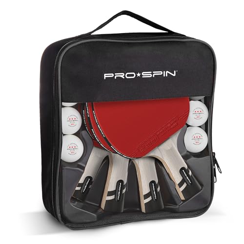 Image of PRO-SPIN Ping Pong Paddles - ITTF Approved Professional Table Tennis Rackets with Carbon Fiber for Superior Control | 7-Ply Blade, Premium Rubber, 2.0mm Sponge