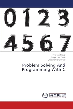 Problem Solving And Programming With C: 9786207486595: Amazon.com: Books