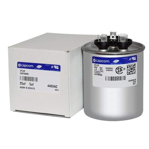 6H2030A100A4, 25/5 MFD, 440V Dual Run Capacitor