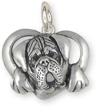 Bullmastiff Jewelry Sterling Silver Bullmastiff Charm Handmade Dog Jewelry BM3-C