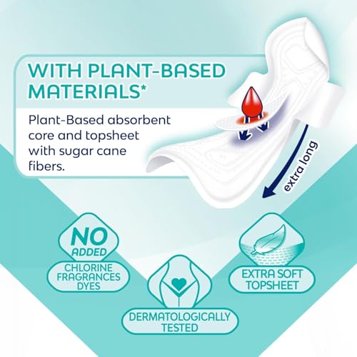 Image of SABA Sensiti-V Ultrathin Overnight Pads with Wings, Heavy Flow Protection, 2-Pack of 18 Pads (36 Count)