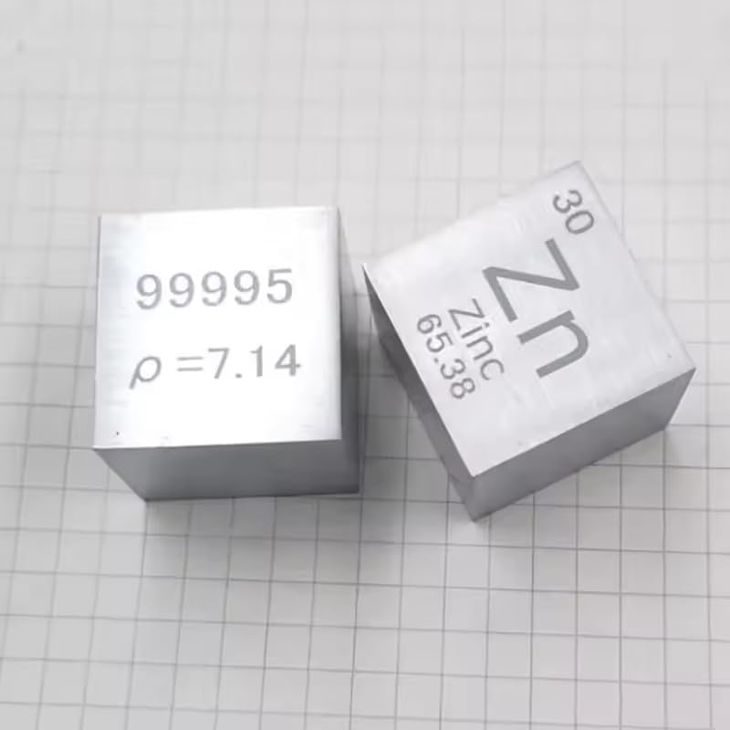 Zinc Metal 10mm 25.4mm 1 Inch Density Cube 99.99% for Element Collection (25.4x25.4x25.4mm 1pc)