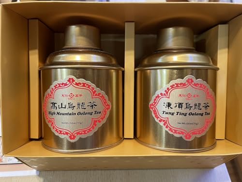 台灣直送 天仁茗茶 クラシックな茶筒シリーズ 高山烏龍茶(75g)+凍頂烏龍茶(75g)