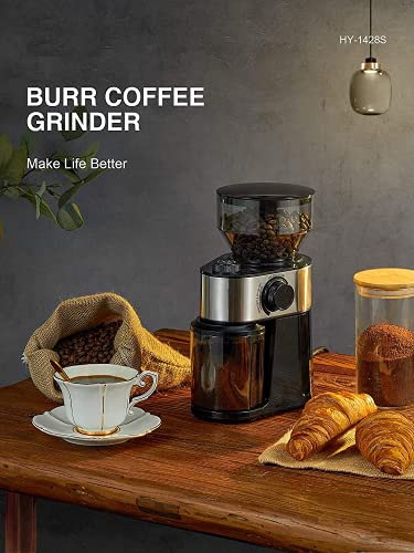 Molinillos de Cafe Electricos, 200W Molinillo de Cafe Eléctrico con Sistema de Molienda de Un Solo Toque, 14 Tazas y… - Imagen 8