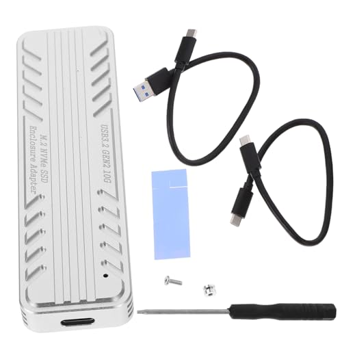 Adaptador USB para SSD Nvme Enclosure de Aluminio Plateado miniatura 1