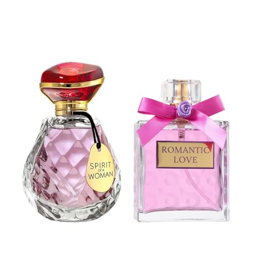 PARIS ELYSEES PARFUMS - Lote de Perfumes SPIRIT OF A WOMAN x ROMANTIC LOVE - Eau de Parfum Mujer 100 ml - Floral & Chipre