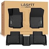 LASFIT Floor Mats for Mercedes Benz GLE 2019 2018 2017 2016 350/400 / 43 AMG / 450 AMG / 550e / 63 AMG / 63 AMG S, Custom Fit All Weather TPE Car Liners for GLE Floor Liners, 1st & 2nd Row,Black