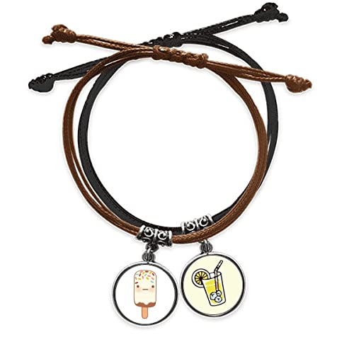 Glace au chocolat bracelet corde un cadeau original en cuir
