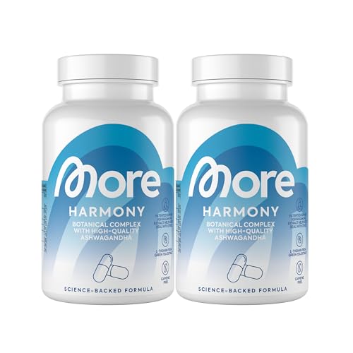 MORE Harmony, 2 x 90 Kapseln, mit Ashwagandha KSM-66, Melissenblüten und Maca, vegan