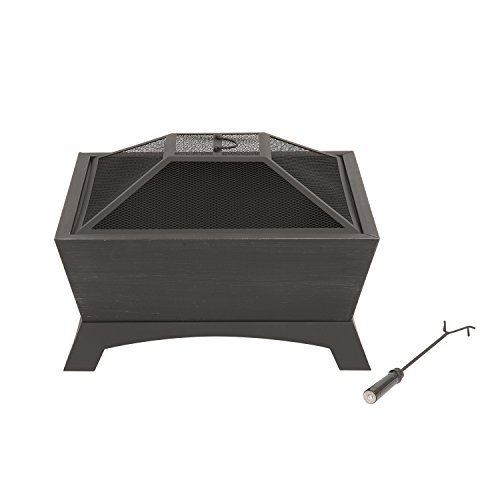 Outsunny Garden Patio Fire Pit Decking Heater Metal Firepit Black