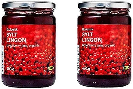 Sylt Lingon, Authentic Swedish Lingonberry Preserves - 2 Jars, 14 oz Each | Premium Quality, All-Natural, Tart & Sweet Spread