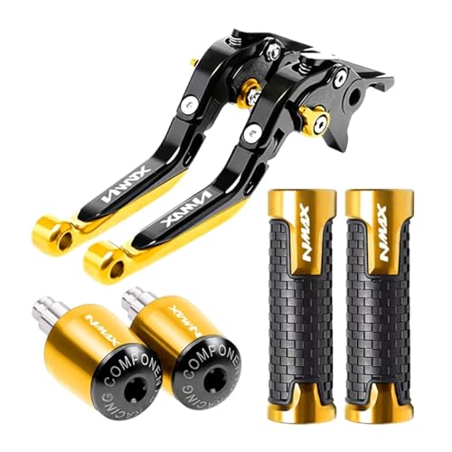 �N���b�`���o-�E�Z�b�g �K�� ���}�n NMAX 160/155/125 2015-2024 ���߉\�ȃN���b�`�u���[�L���o�[�n���h���I�[�g�o�C�A�N�Z�T���[ �o�C�N�n���h��(Gold Black Set-11)