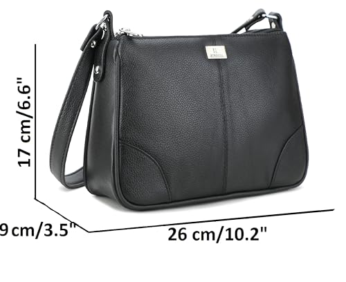 Image of K London Women's Cross Body Sling Bag Genuine Leather Sling Bag for Women - Girls Travel Crossbody Bags with Adjustable Strap - Ladies Shoulder Purse Stylish Handbag