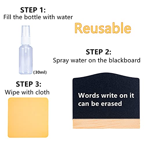10 Pcs Reusable Mini Chalkboard Signs With Easel Stand For Food Labels, Double-Sided Use Message Board Signs, Weddings Place Cards, Birthday Parties, Table Numbers, Plants, Special Event Decorations #TOP1