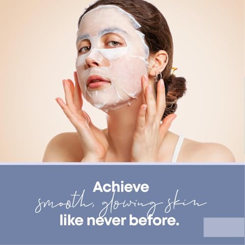 Collagen Face Mask | Hydrating Beauty Skincare Face Mask for Glass Skin, Revitalizing Overnight Collagen Facial Mask for Wrinkles, Selfcare Sheet, Moisturizing Facial Skin Care Product for Women & Men - Image 6