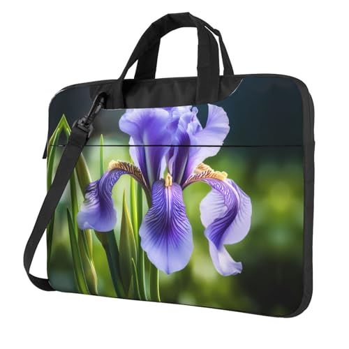 Bolso bandolera multifuncional para laptop, diseño de flores nacionales francesas, bolsa de hombro de 14.96 pulgadas de largo, maletín de mano