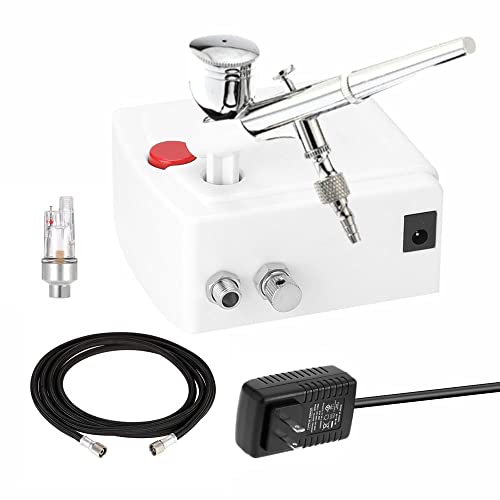 yeacher Kit de compressor de ar de dupla ação aerógrafo de ação por gravidade profissional para pint