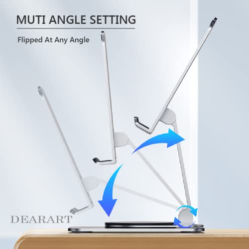 Image of DEARART Cellphone Stand, 360 Adjustable Phone Stand for Desk, Purple Foldable Phone Holder Fully Carried Easily, Compatible for iPhone, Pad, Tablet etc.