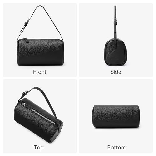 Bolso bandolera de cuero genuino para mujer miniatura 5