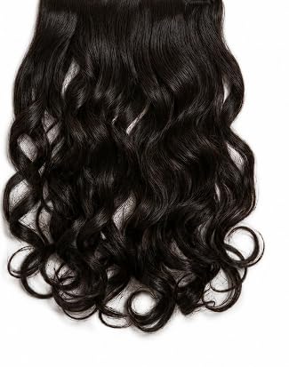 Image of ZAYA Curly Hair Extension for Women & Girls | Brown Wavy Hair 5 Clip Synthetic Wig | Party & Shadi Accessories