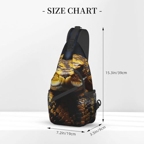 Bolso Sling Bag cruzado estampado serpiente amarillo miniatura 4