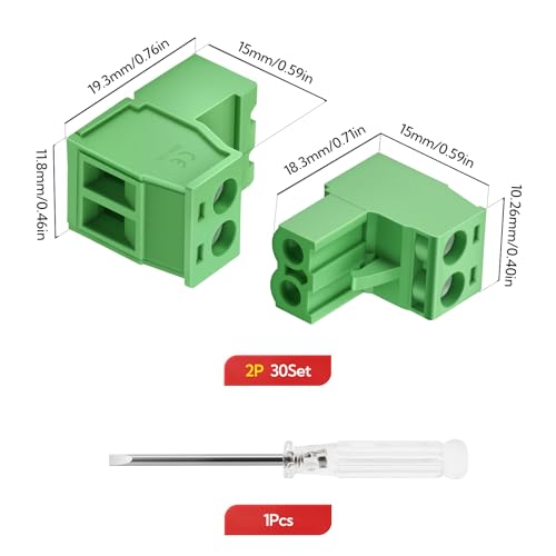 Connecteur de bornier à vis 2P pour sécuriser vos circuits électriques sans soudure