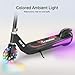 iScooter iK1 Electric Scooter for Kids Aged 6-10, Adjustable Speed & Height, Magnetic Safe Charging, Colorful Flashing Wheels & Deck Lights, E Scooter Suit for Beginners (IK1C-4/6MPH, Black)