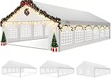 COBIZI 20x40FT Party Tent Heavy Duty Outdoor Gazebo White Event Shelter Wedding Canopy Tent for Parties Carport BBQ Commercial with Removable Sidewall Windows, Powder Coating (Better Than Galvanized)