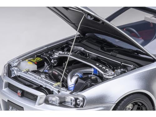 Autoart Modelo a Escala 1:18 Nissan GT-R Z-Tune RHD Plata Metálico AA77461 miniatura 2