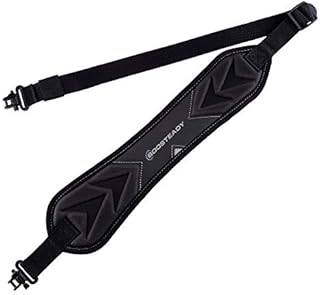 BOOSTEADY Two Point Gun Sling with Shoulder Pad, Gun Strap with Swivel, Rifle Sling with Non-Slip Backing, 1 Inch Nylon Webbing