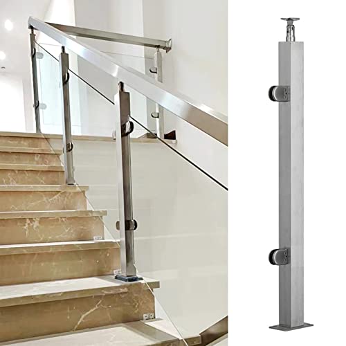 Poteau de garde-corps en verre robuste pour sécuriser votre escalier avec style